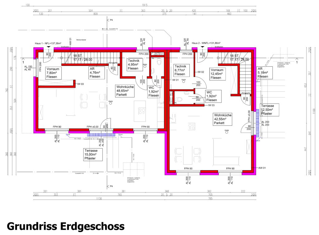 BVH Planung Doppelhaus Parndorf